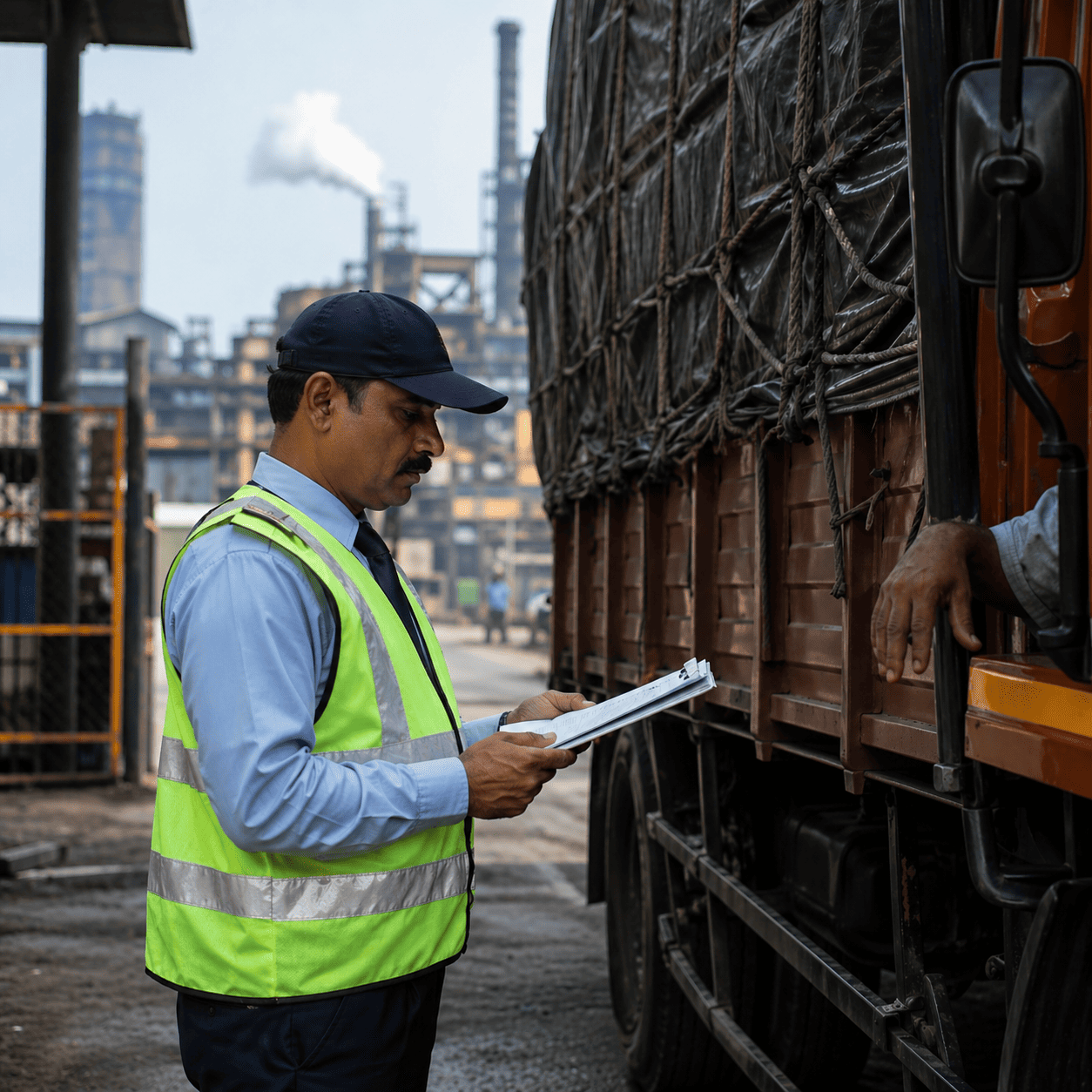 Industrial plant security maintenance