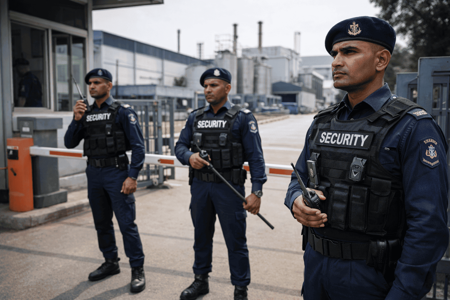 Armed security training and briefing